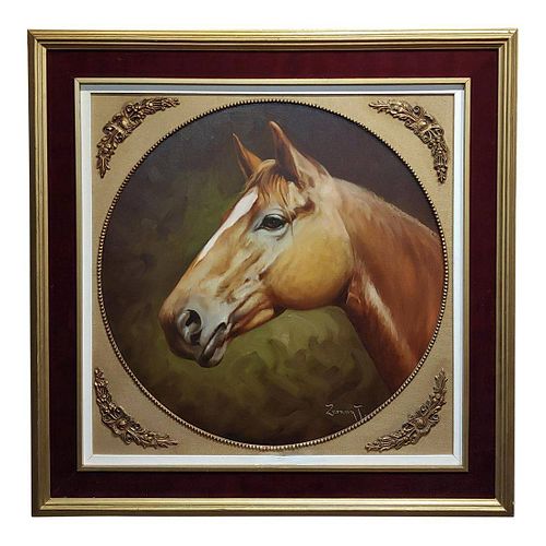 Portrait of a Thoroughbred Horse Oil Painting