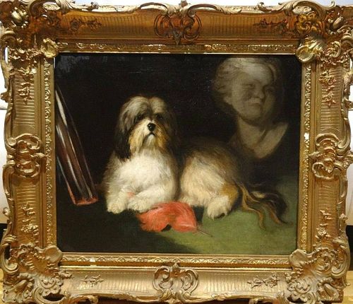 Terrier Dog Portrait Oil Painting