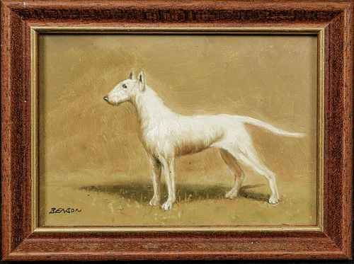 Portrait Of An English Bull Terrier Dog Oil Painting