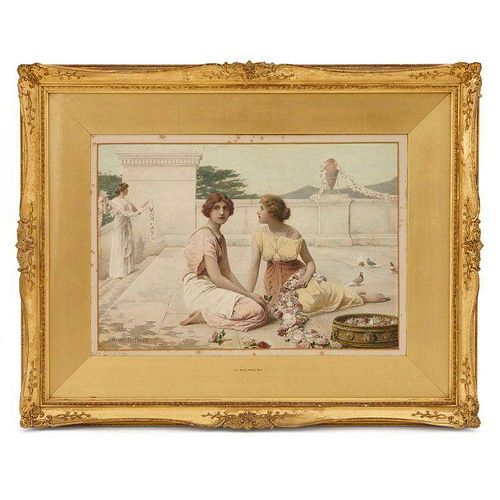 ENGLISH NEOCLASSICAL WATERCOLOUR PAINTING BY HENRY