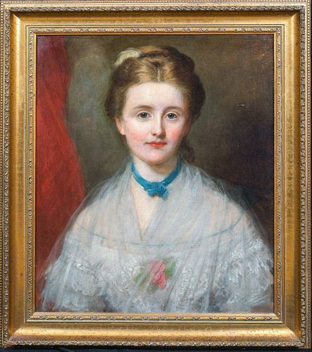 Portrait Of A Lady White Dress Oil Painting
