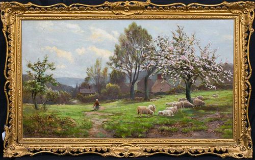 Spring Blossom Landscape Oil Painting