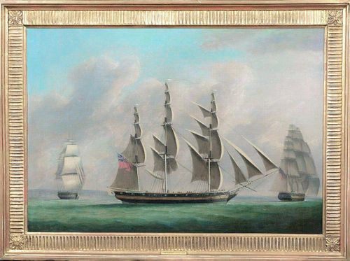 Royal Navy Ship Oil Painting