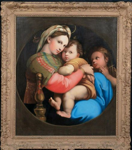 Madonna & Infant Christ Oil Painting