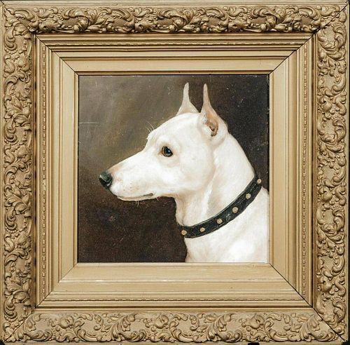 Portrait of "Rugby" English Bull Terrier Oil Painting