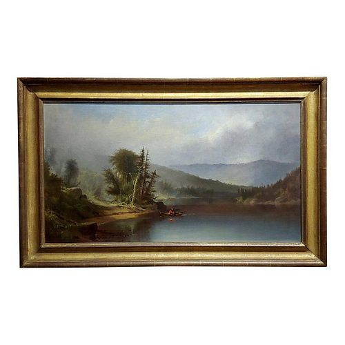 View of Lake Adirondack Oil Painting