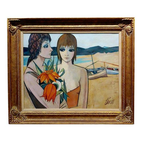 Women at the Beach Oil Painting