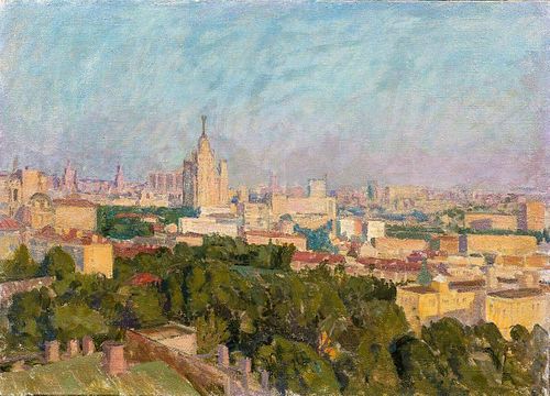 Morning View of Moscow Oil Painting