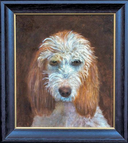 Dog Portrait Scuffy Terrier/Spaniel Oil Painting