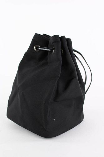Gucci Black Drawstring Bucket Hobo Bag