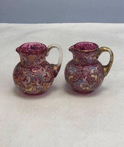 Name: Pair of very high quality small moser jugs