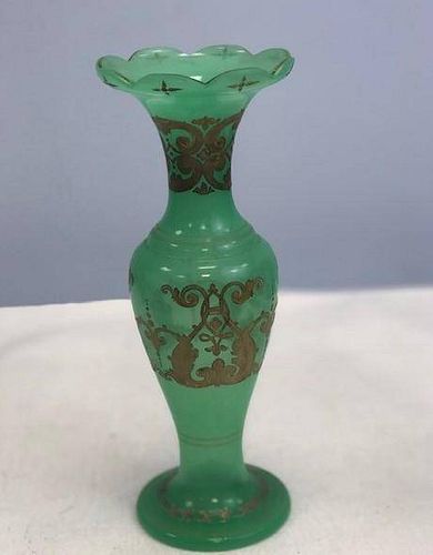 Name: French glass opaline vase Size: 23 cm