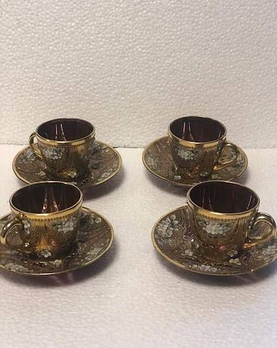 Name: Exceptional set of four Venetian cups and