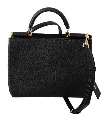 Black Leather Shoulder Dauphine Borse Bag Purse