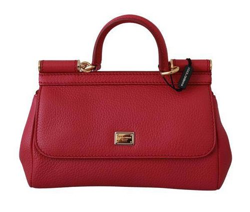 Red Women Hand Purse Borse 100% Leather SICILY Bag