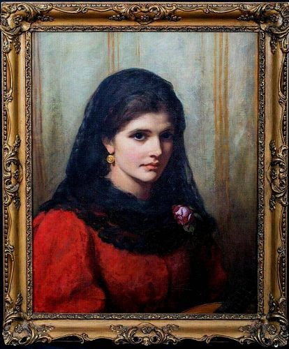 Portrait of A Spanish Beauty Oil Painting