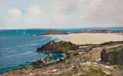 Polzeath Beach Landscape Oil Painting