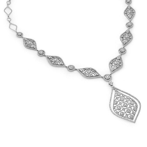 14KW 4.08CT DIA NECKLACE (GH/I1) - 18"