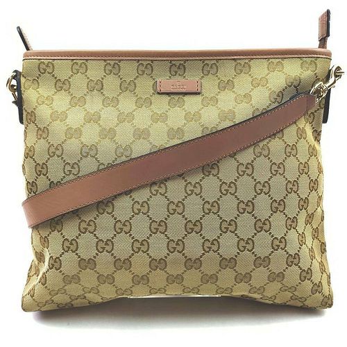 Gucci Pink X Brown Monogram GG Messenger Bag