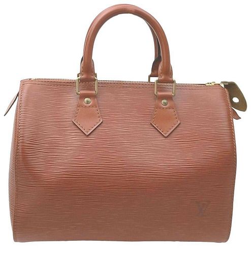 Louis Vuitton Brown Epi Leather Speedy 25 Boston Bag