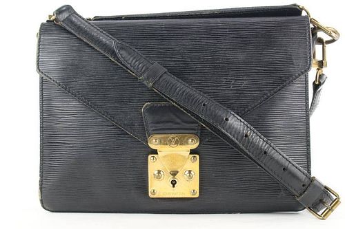Louis Vuitton Black Epi Leather Biface 2way Bag