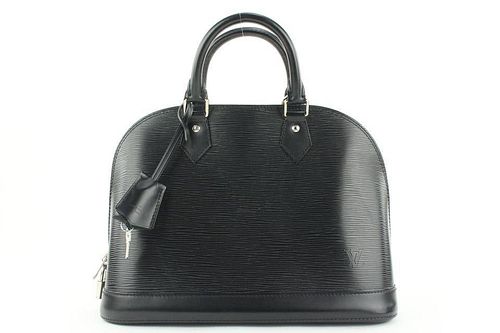 Louis Vuitton New Model Black Epi Leather Noir Alma PM