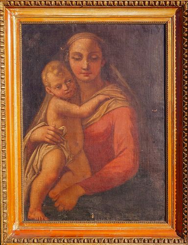 MADONNA WITH JESUS OIL PAINTING