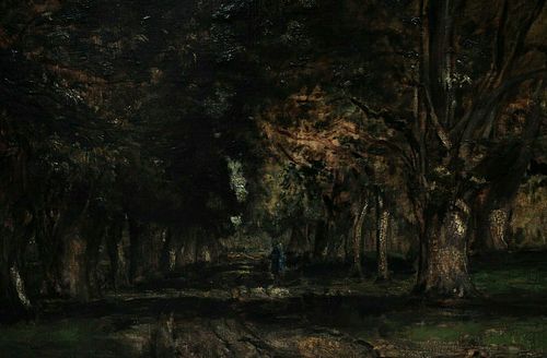FOREST OIL PAINTING, COPY OF ANTAL EBENHÖCH