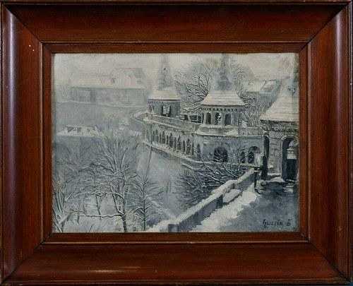 THE FISHERMAN'S BASTION OIL PAINTING