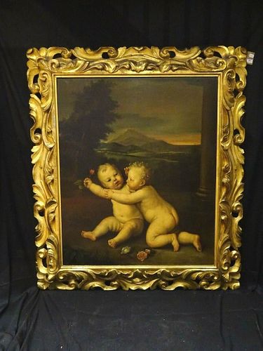 Huge 19th Century Bolognese Italian Old Master Putto