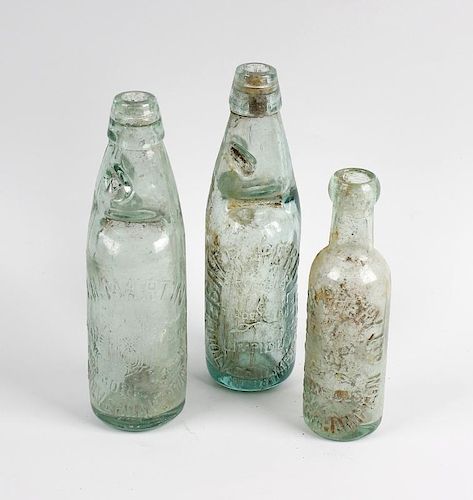 Two boxes containing a large collection of assorted glass bottles Wolverhampton interest, to include