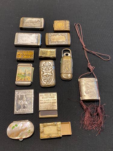 Collection 19th & 20th C Match Safes