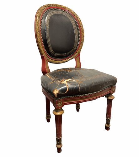 19th Century French Medallion Back Chair 