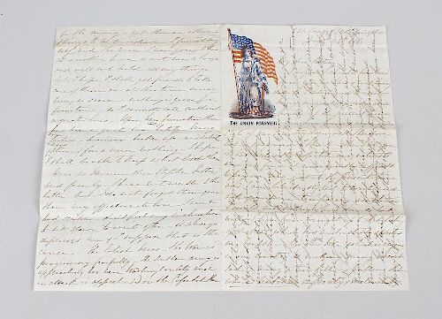 American Civil War interest: a collection of handwritten letters in original stamped, franked and wa