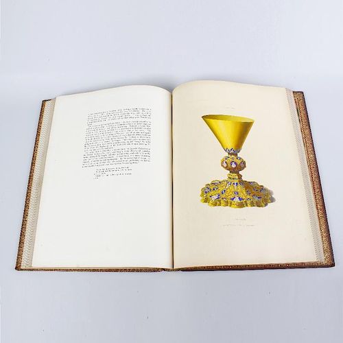 Henry Shaw, 'Dresses and Decorations of the Middle Ages', vol 1 of 2, with coloured engraved plates,