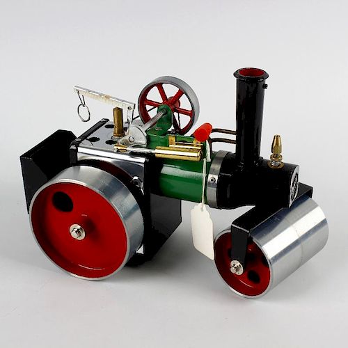 A Mamod SR1 A live steam model steam roller in original box, together with a similar Mamod open wago