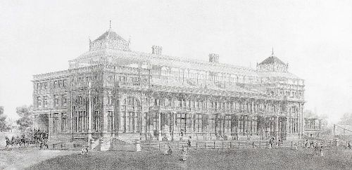 A limited edition reproduction print of the MCC pavilion (1990, after the 1889 original) in Hogarth