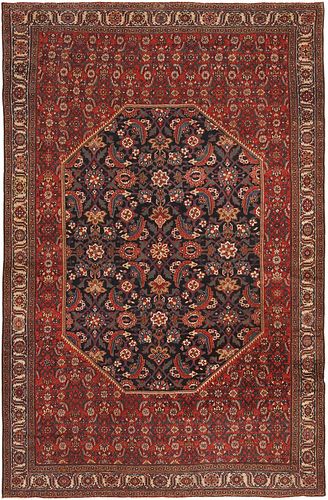 ANTIQUE PERSIAN MISHAN MALAYER RUG. 6 ft 4 in x 4 ft (1.93 m x 1.22 m).