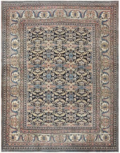 ANTIQUE PERSIAN KHORASSAN RUG - No reserve. 12 ft 9 in x 9 ft 10 in (3.89 m x 3 m).