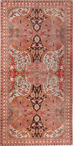 ANTIQUE POLONAISE DESIGN INDIAN RUG. 16 ft x 7 ft 10 in (4.88 m x 2.39 m).