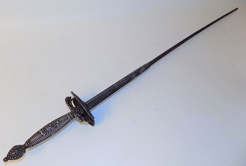 RARE 18TH C. FRENCH SILVER SWORD