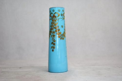 light blue opaline vase