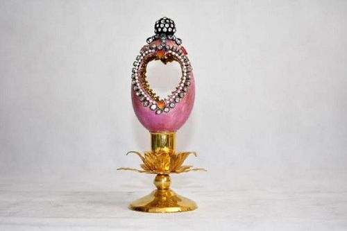 modern pink russian style egg shape