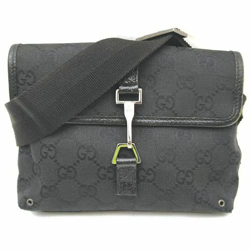 Gucci Black Monogram GG Waist Pouch Belt Bag Fanny Pack