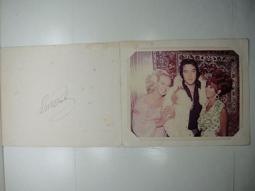 Rare Elvis Presley Jsa Certified Authentic Signed Las