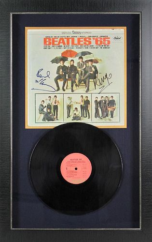 Paul McCartney & RIngo Starr Signed & Framed Beatles