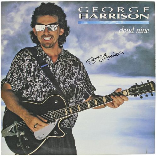 George Harrison Signed Cloud Nine Album Cover W/ Vinyl