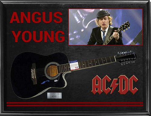 Ac/Dc Angus Young Autographed Signed Acoustic Guitar