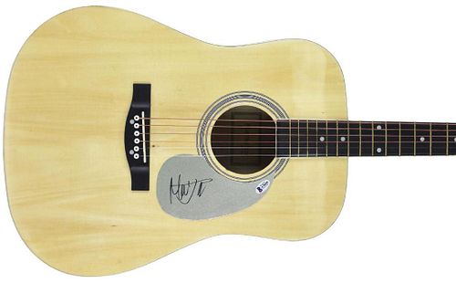 Mick Jagger The Rolling Stones Signed Acoustic Guitar