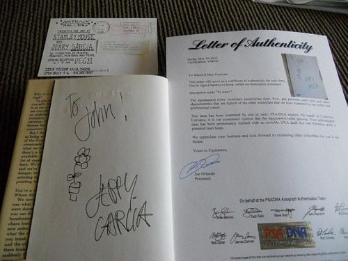Jerry Garcia Grateful Dead Signed Autographed HB Book
